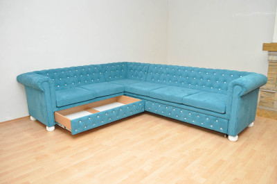 Rohová sedačka Chesterfield