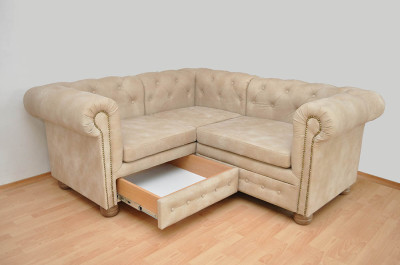 Rohová sedačka Chesterfield atyp 1