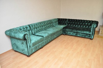 Rohová sedačka Chesterfield atyp 3