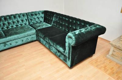 Rohová sedačka Chesterfield atyp 3